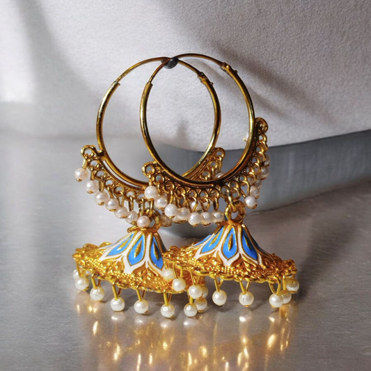 Royale Jhumka- Turquoise