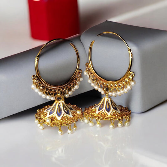 Royale Jhumka- Indigo